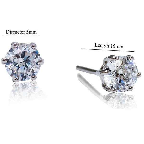 6 Prong Solitaire Stud Earrings By Kelvin Gems