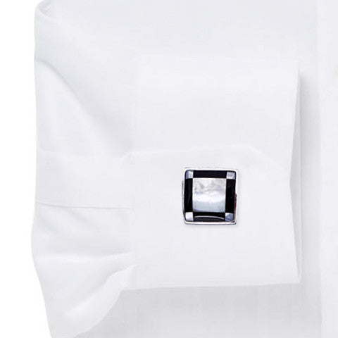 The Chryses Cufflinks 925 Sterling Silver & Mother of Pearl By Kelvin Gems
