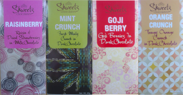 Chocolate Bar 24 pcs By Shweets Chocolates 15% discount