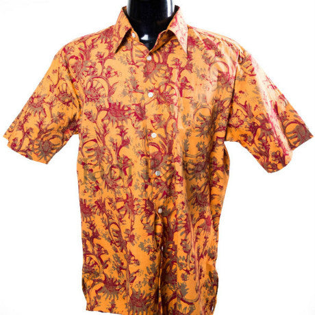 Orange Batik Shirt