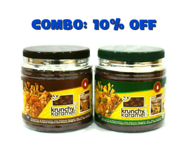 COMBO Krunchy Karamel Almond & Krunchy Karamel Nuts by Dafinah Delights