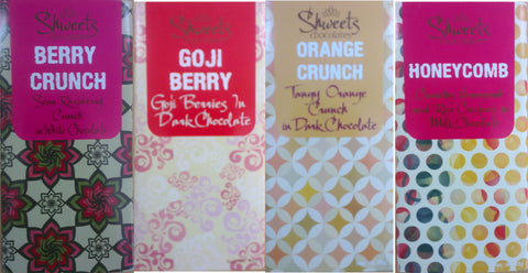 Chocolate Bar 4 pcs By Shweets Chocolates