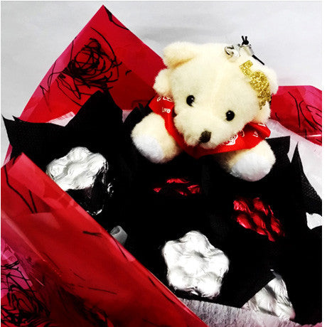 Red & White Valentines Teddy